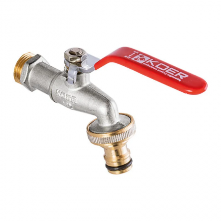 Кран для поливу KR-257-1/2"/з конектором для швидкого підключення (KR2750) Кран для поливу KR-257-1/2"/з конектором для швидкого підключення (KR2750)
